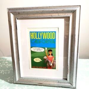 Barbie postcard print in a silver sabby chic frame.